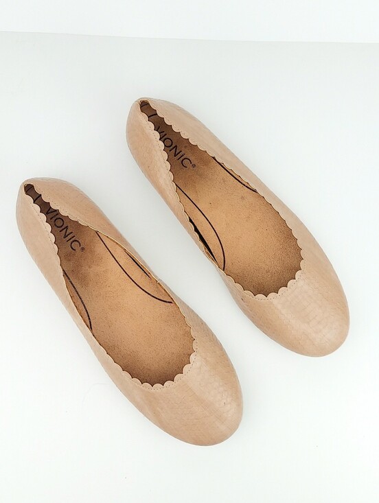 Vionic Shoes - Vionic Julieta Snake Scalloped Ballet Flats 9.5